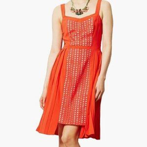 Anthropologie Timo Weiland Vessel Neria Red Orange Sundress Sz 0